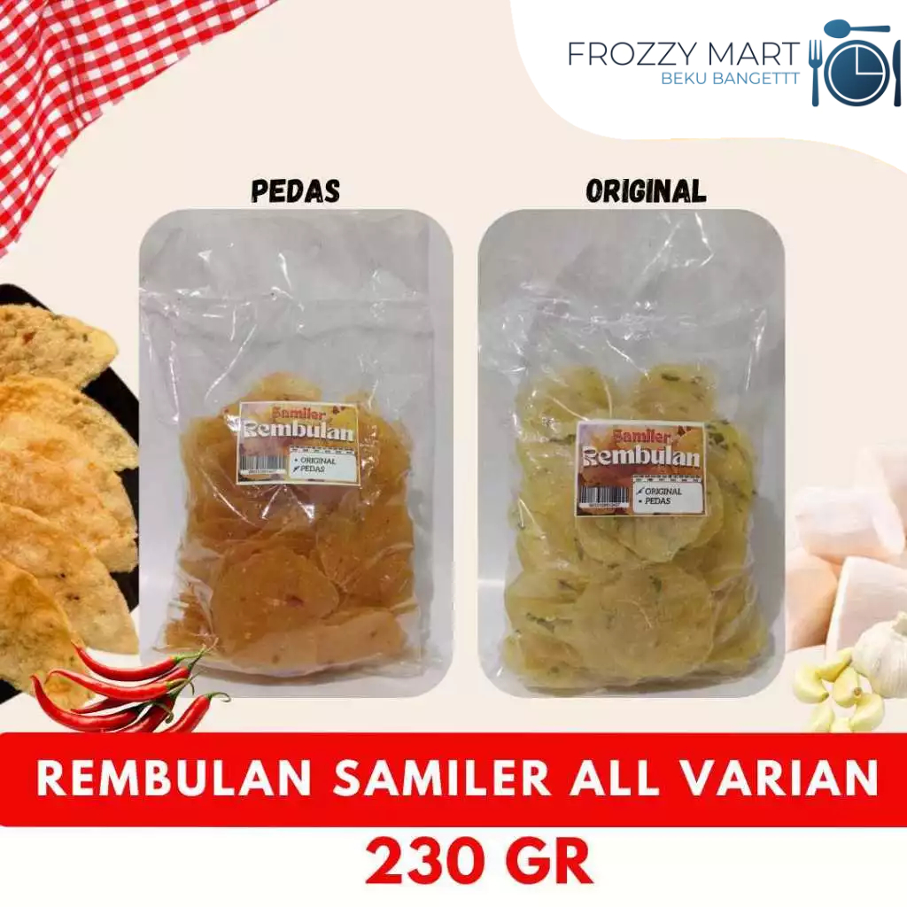 

REMBULAN Samiler 230gr – Keripik Singkong Khas Jawa, Varian Original & Pedas Gurih Renyah