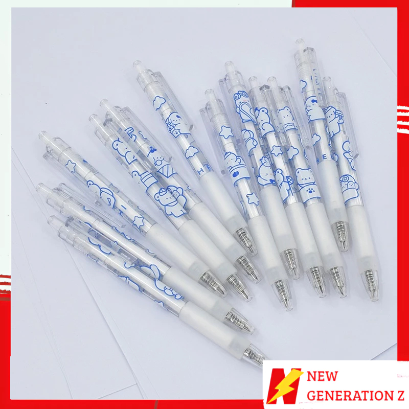 

NGZ Pulpen Lucu Aesthetic Motif Bear Pena Gel 0.5mm Warna Hitam Pen Tinta Gel Mekanik Ujung Lancip Bolpoin Cetek Cetekan Alat Tulis Kantor Cute Ballpoint School Stationery ATK Murah