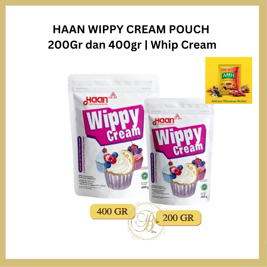 

HAAN WIPPY CREAM POUCH 200Gr dan 400gr | Whip Cream