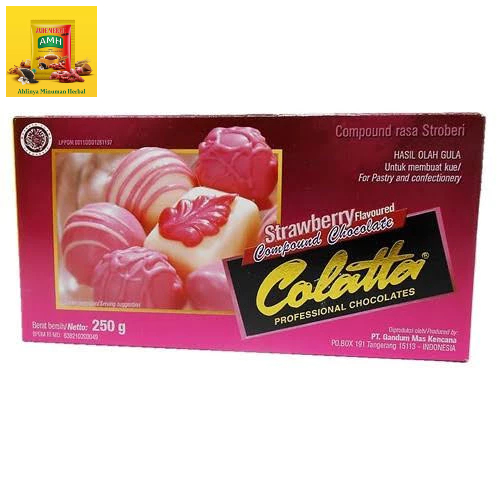 

GMK Colatta Coumpound Strawberry 250 gr | Coklat Batang