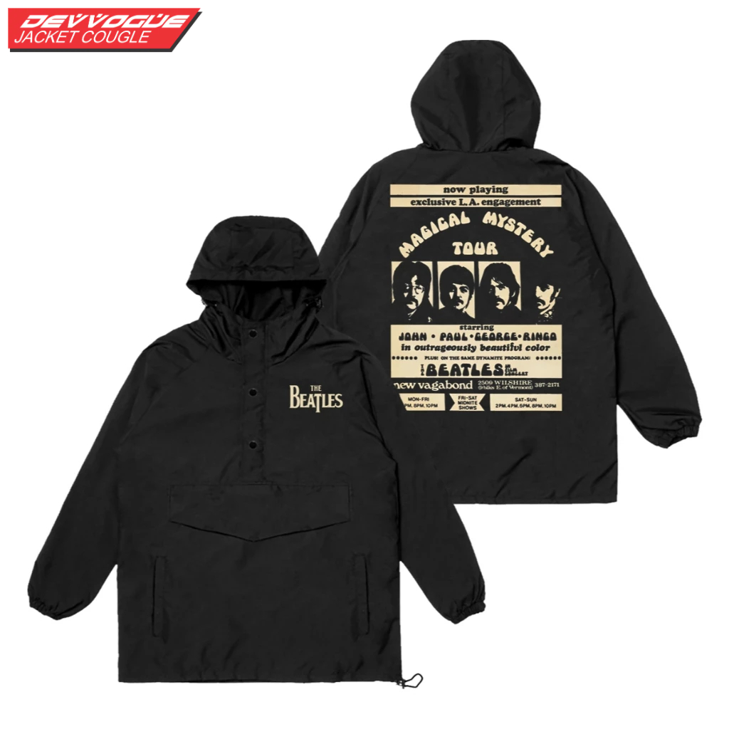 DEVVOGUE Jacket Pria Cougle The Beatles Magical Bahan Parasut