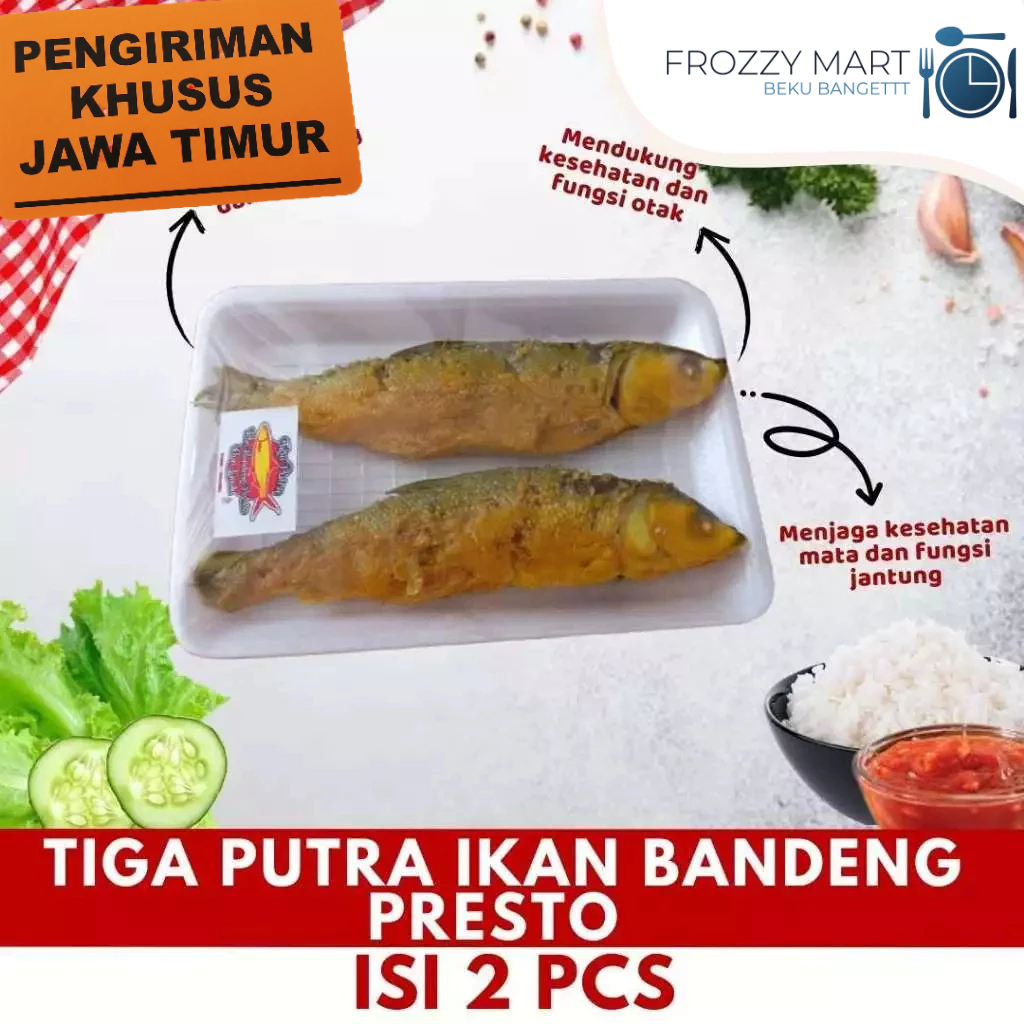 

TIGA PUTRA Ikan Bandeng Presto Isi 2 – Bandeng Lunak Siap Santap Bebas Duri
