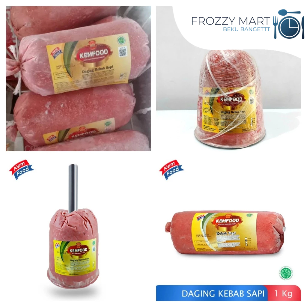 

KEMFOOD Daging Kebab Sapi 1kg / Pack 2kg / Tiang 2kg | Irisan Tipis Frozen | Daging Kebab Siap Masak