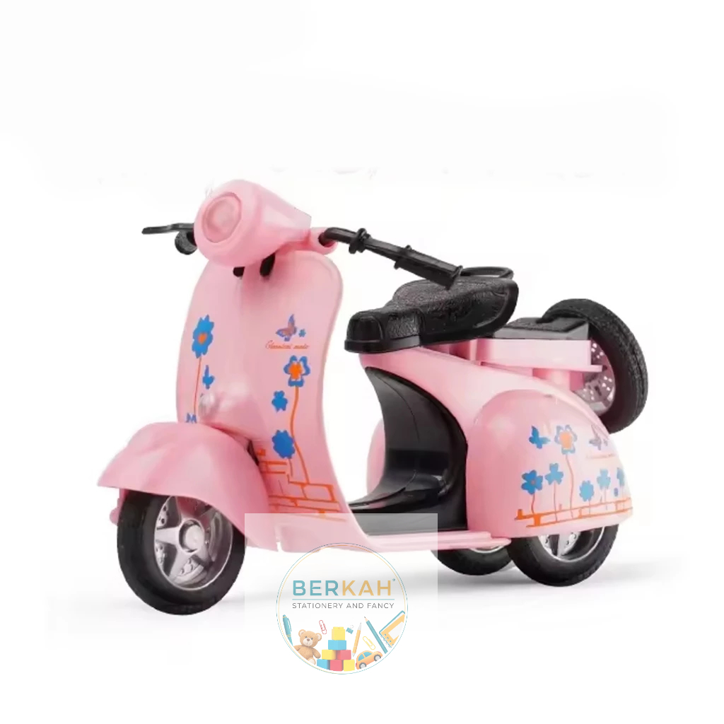 Mainan Diecast Motor Vespa 1:14 Klasik Matic Sprint YM66-M1111