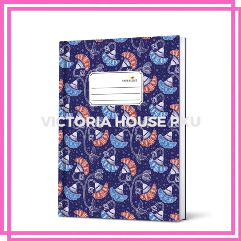 

VHP 1 Pcs Paperline Oktavo A6 Quarto Kecil Besar 100 Lembar Hard Cover / Buku Tulis Hardcover Kwarto Kuarto