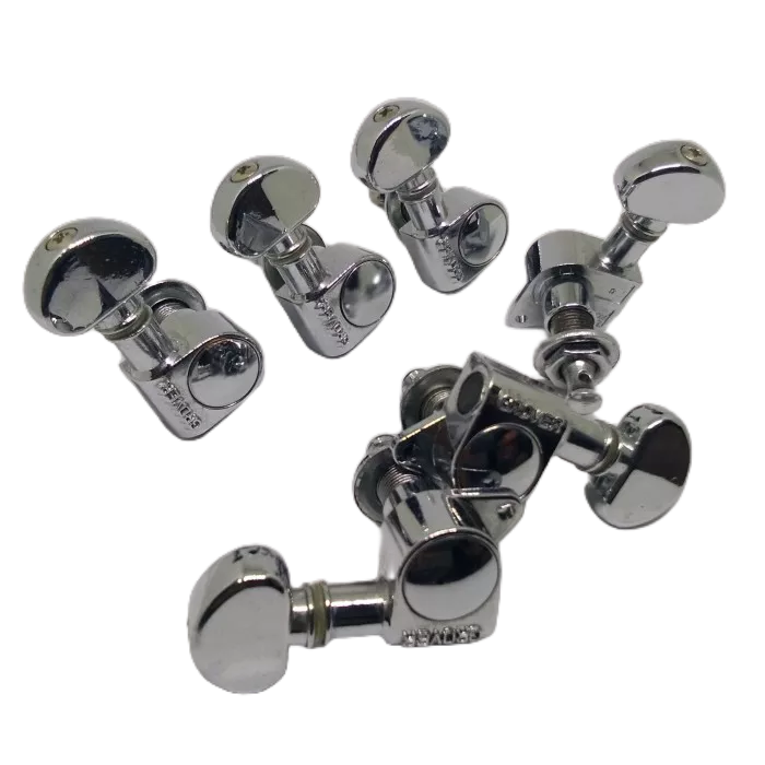 Guitar Dryer Grover Mini 6 in line Sejajar Set Chrome