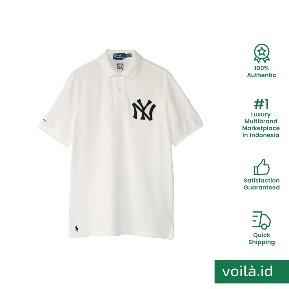 Polo Ralph Lauren NY Yankees Cotton Polo Shirt Deckwash White