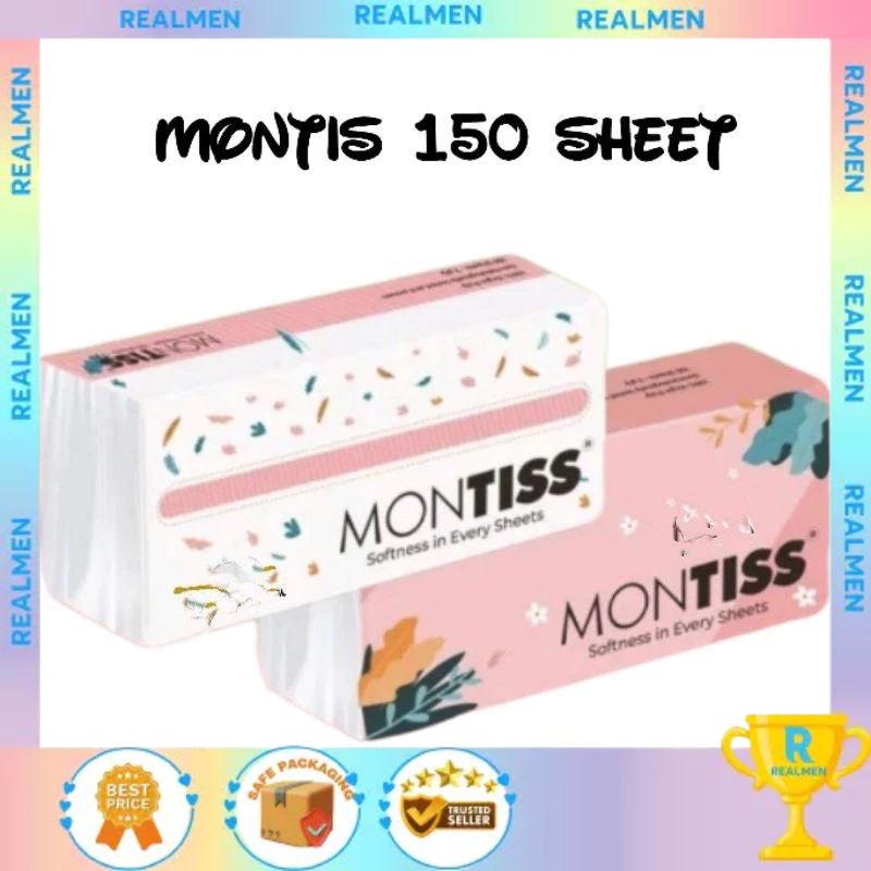 Tisu Montiss 150s - Facial Tissue 150 sheets / Montiss Facial Tisue