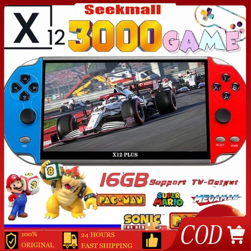 PERFA_KENI - PSP X12/X7 PLUS/X80 GAMEBOY RETRO 8GB BAWAAN 20.000+ GAME 5.1 INCH HANDHELD