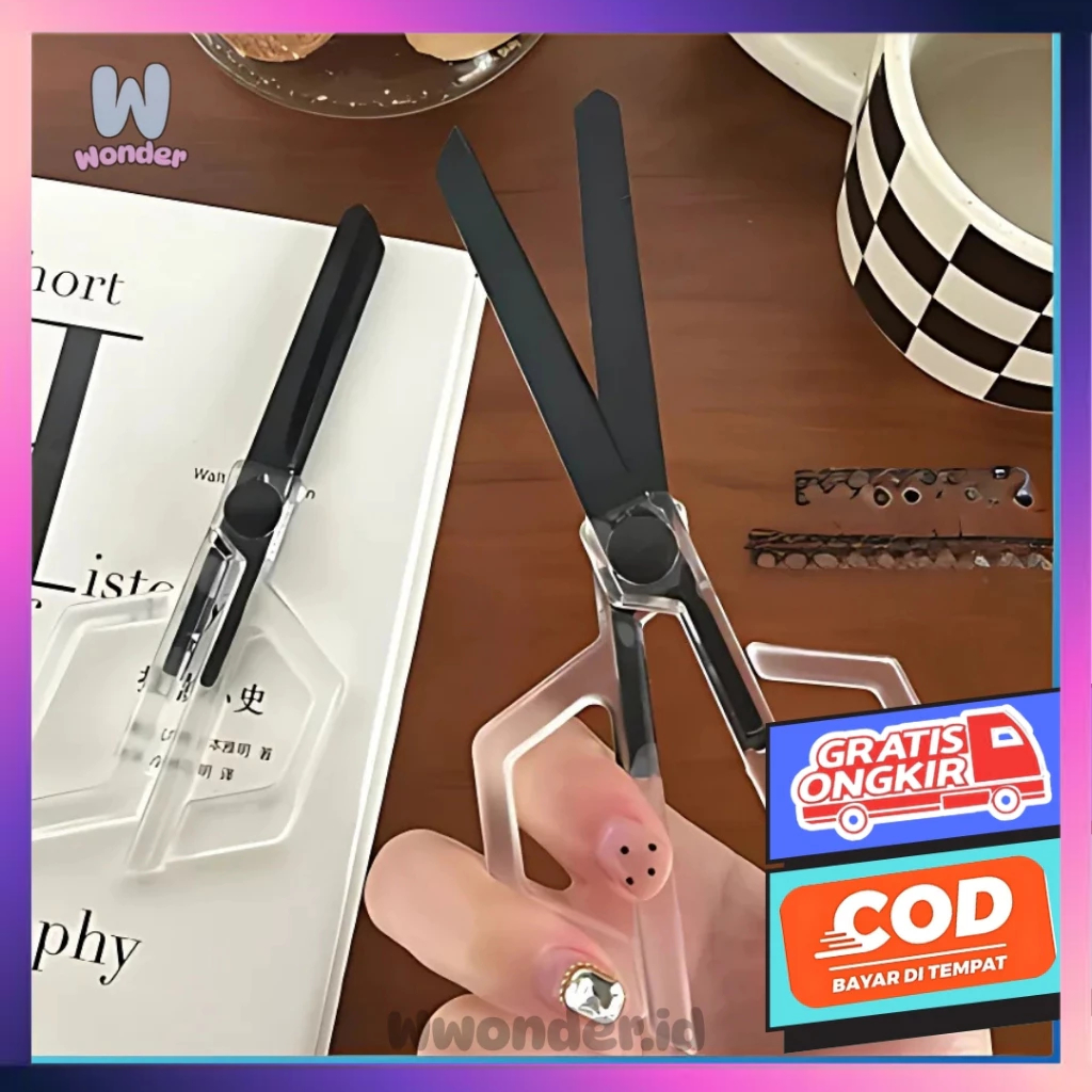 

WW Gunting Hitam 2 Ukuran Scissors Black 2 Size Best Seller AT15