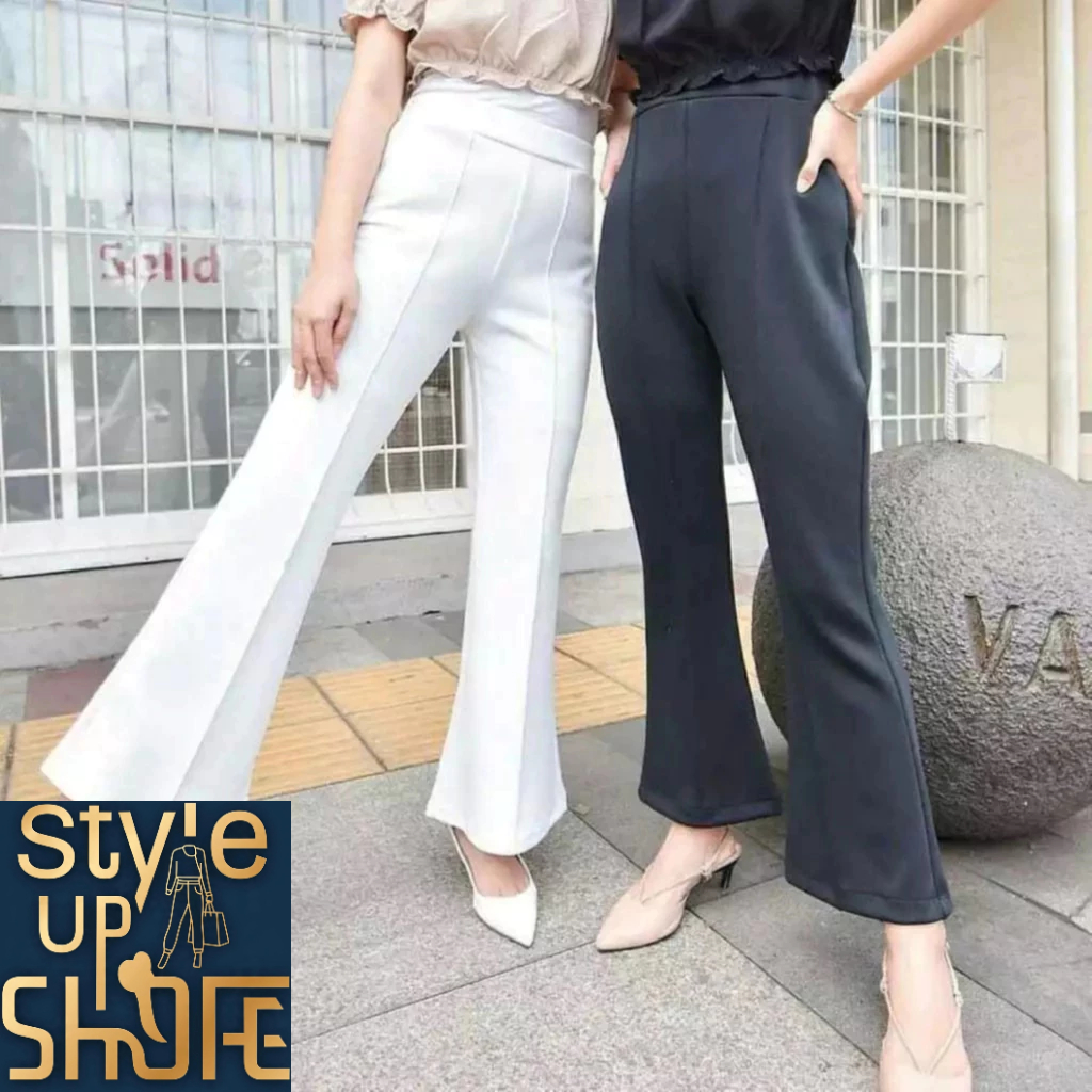 Celana Wanita Kulot RIB Knit Cutbray - Celana Cutbray Kulot Bahan Knit Celana Kerja