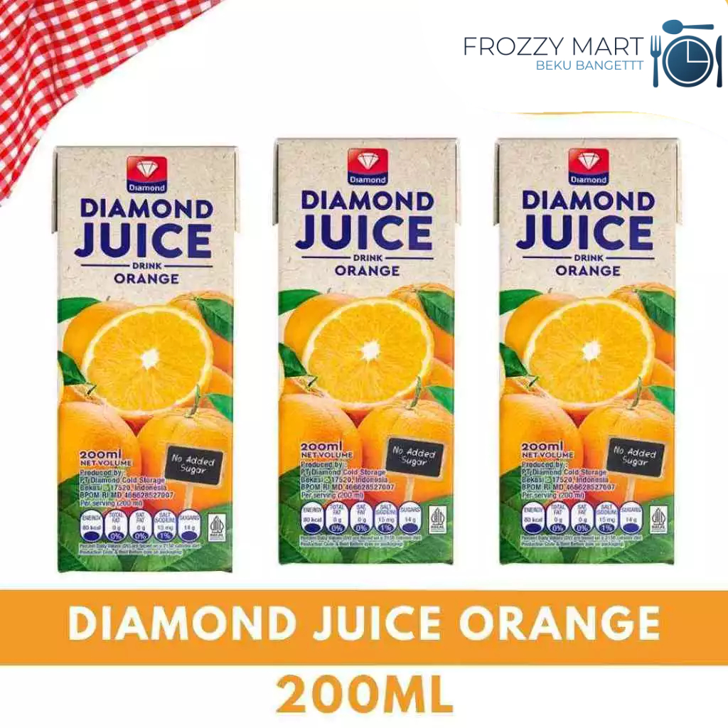 

DIAMOND Juice 200ml – Cranberry, Guava, Orange | Minuman Buah Segar Siap Minum