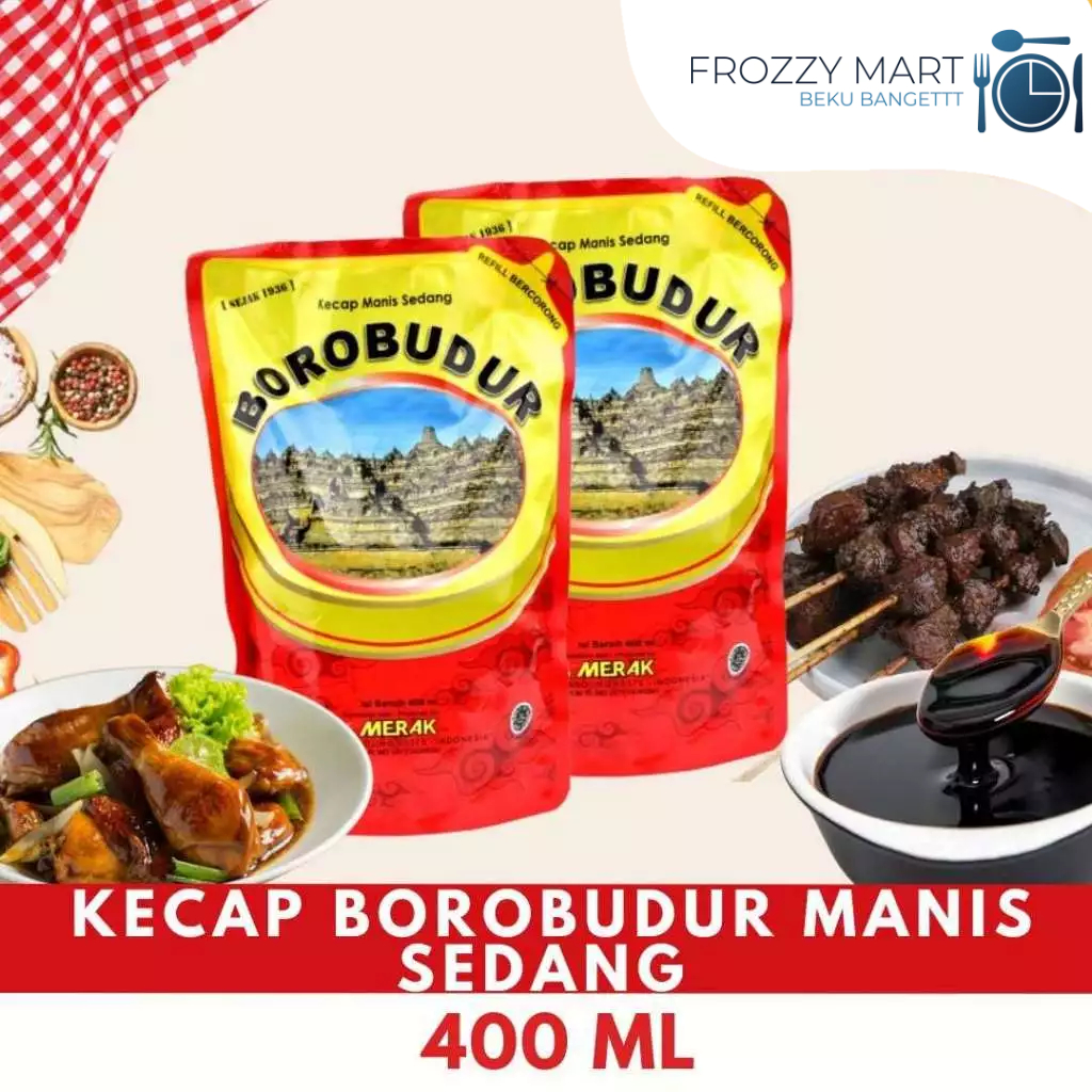 

Kecap BOROBUDUR Manis Ori - Sedang 400ml / 450gr - Kecap Manis Kental Gurih Harian