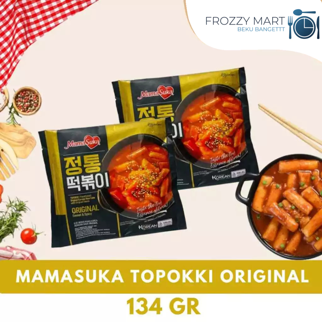 

MAMASUKA Topokki Original 134gr – Korean Rice Cake Saus Pedas Manis | Siap Masak