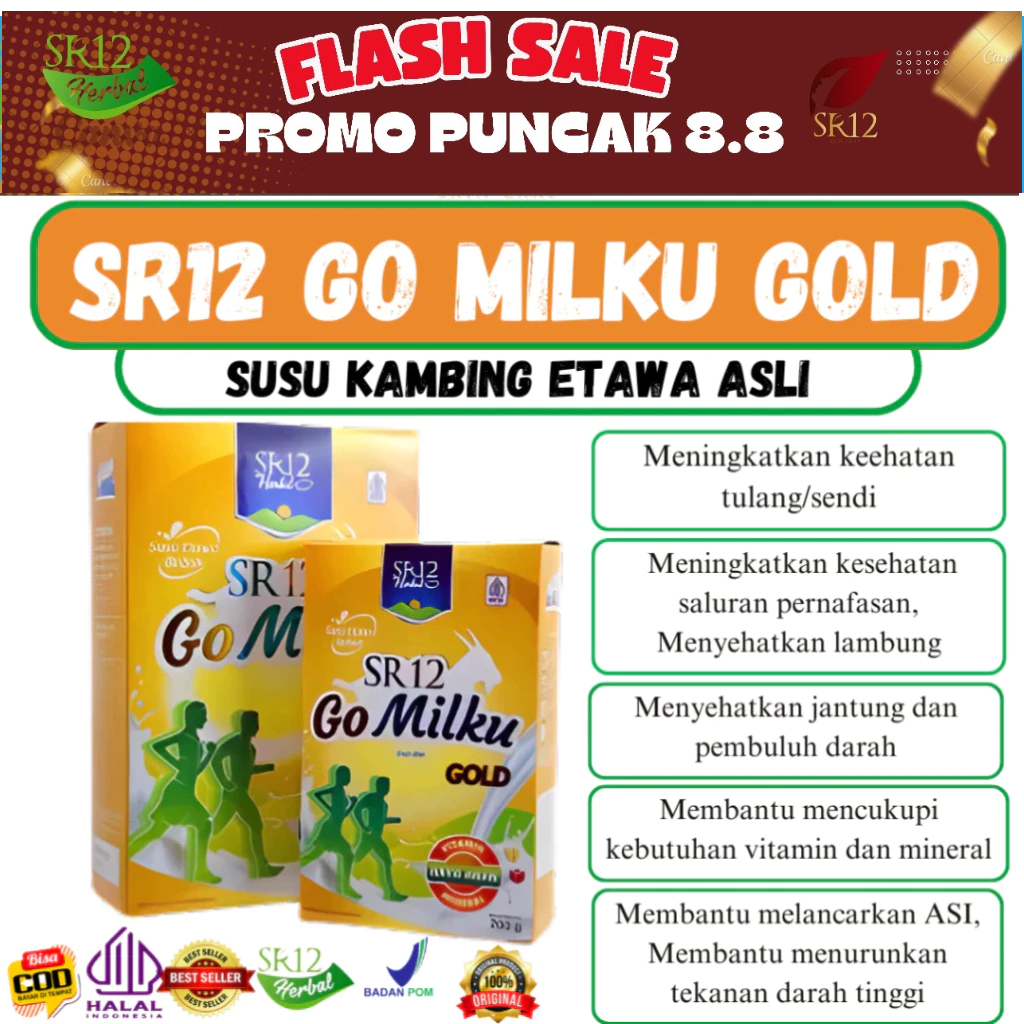 

SR12 Go Milku Gold Susu Kambing Etawa Asli Atasi Nyeri Sendi Pegal Linu