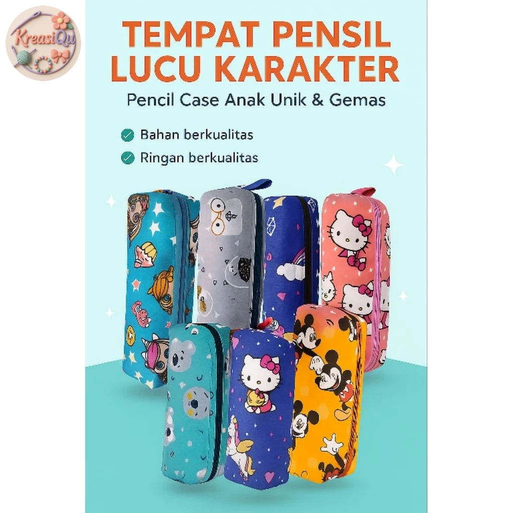 

KreasiQu | > Tempat Pensil Lucu Karakter LOL Hello Kitty Unicorn Koala - Pencil Case Imut Unik dan Gemes