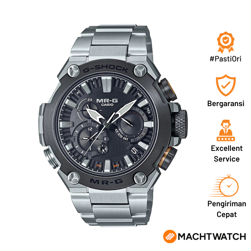 Jam Tangan Pria Casio G-Shock MR-G MRG-B2000D-1ADR Tough Solar Men Black Dial Titanium Strap