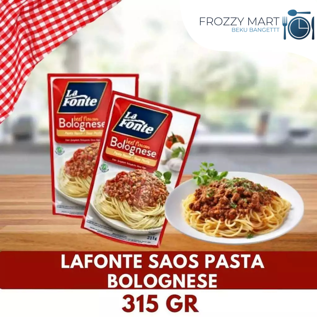 

LAFONTE Saus Ayam Bolognese 290gr / Saus Pasta Bolognese 315gr – Saus Tomat untuk Spaghetti & Pasta