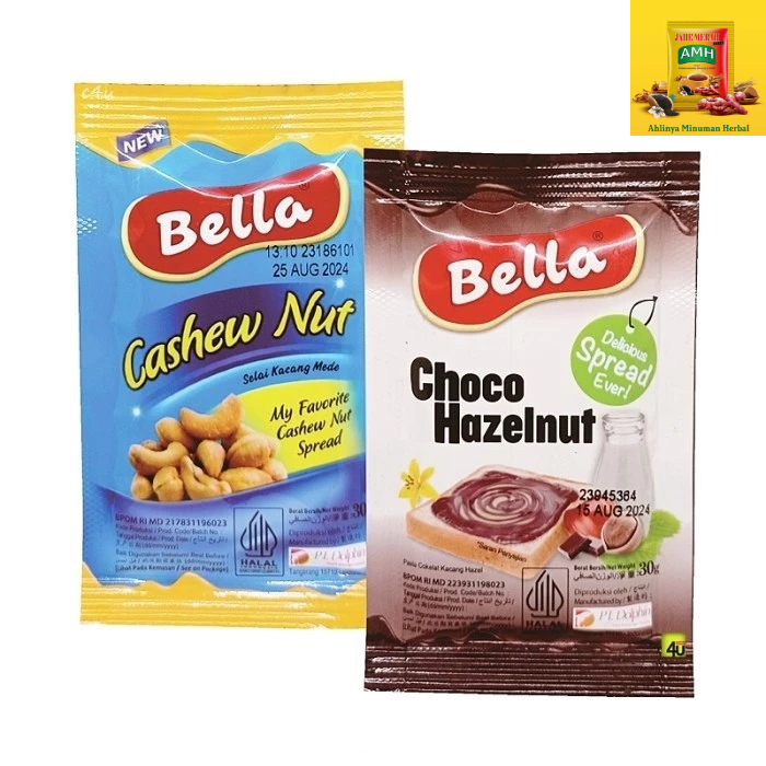 

Bella Spread Sachet Cashewnut/Hazelnut 30 gr | Selai Sachet