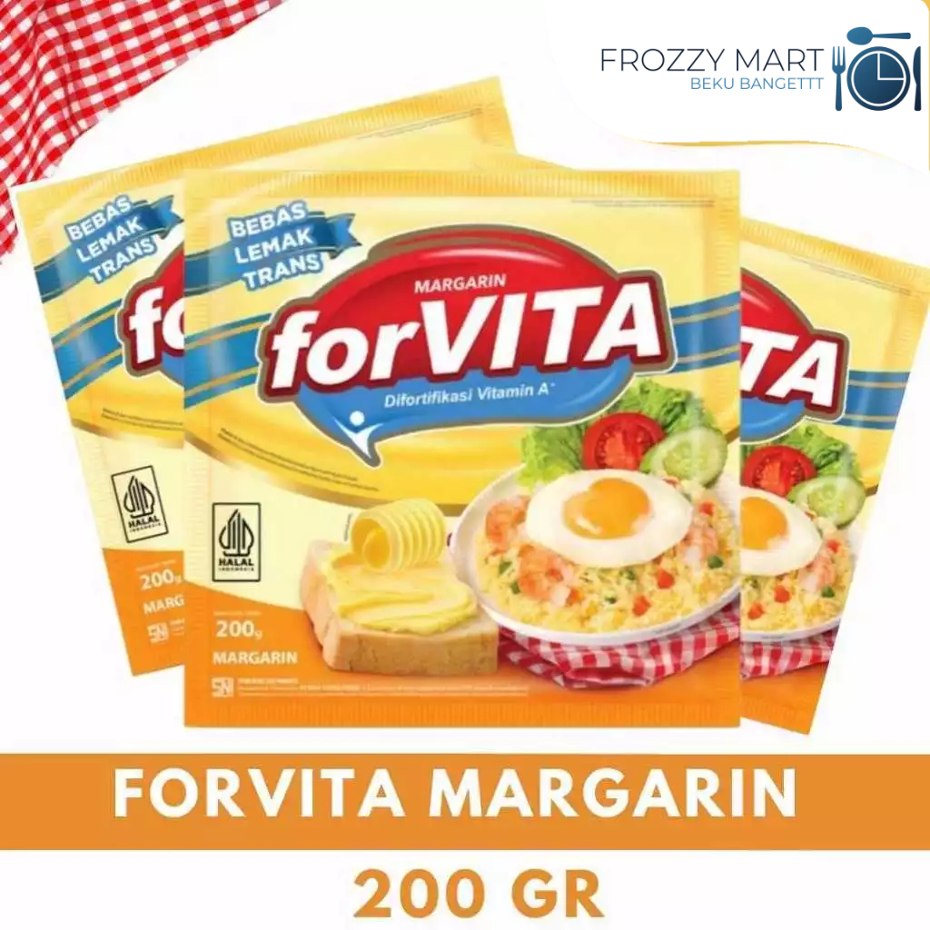

FORVITA Margarine 200gr – Margarin Serbaguna untuk Masak & Bahan Kue