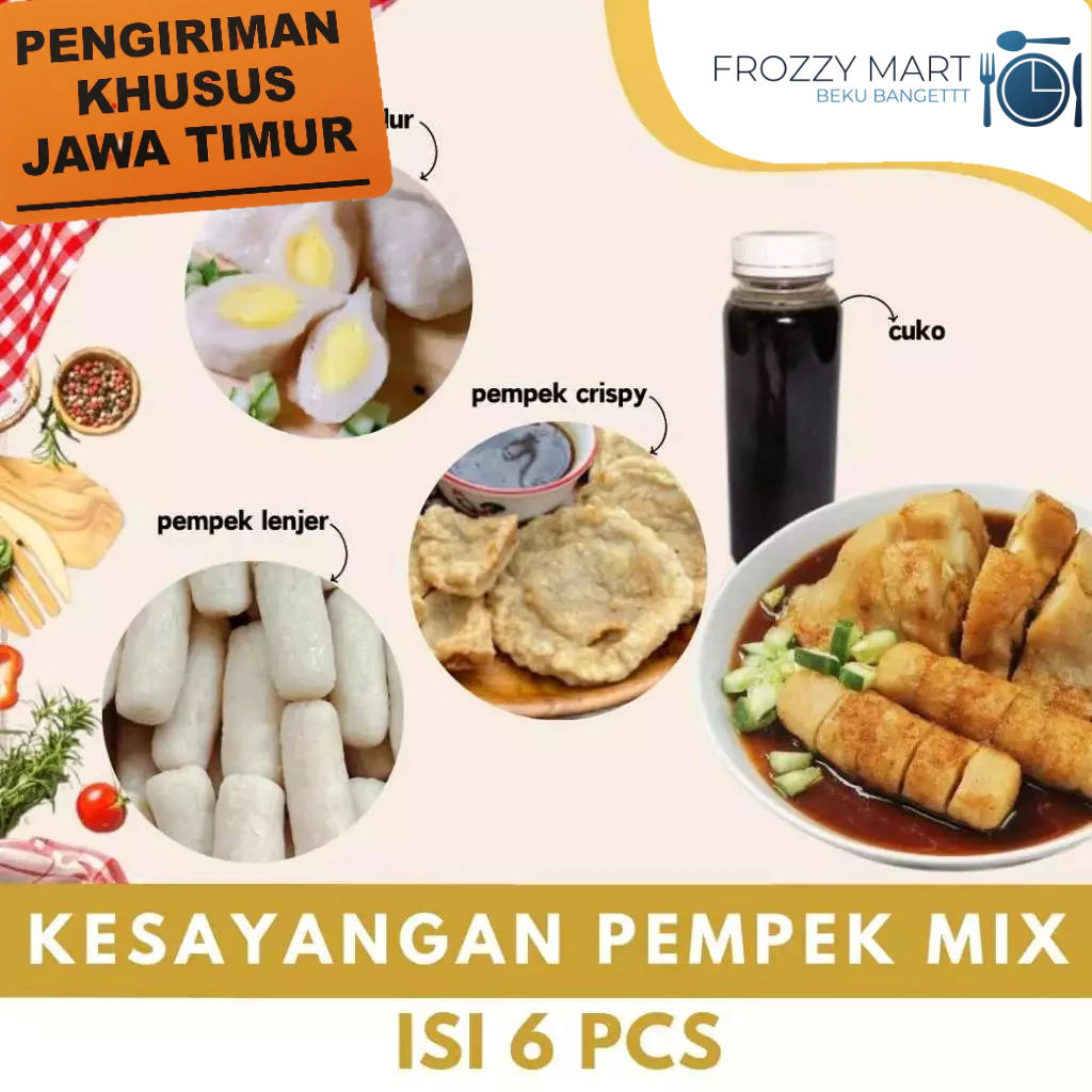 

Kesayangan Pempek Mix Isi 6 pcs – Pempek Kapal Selam, Lenjer, Adaan Frozen