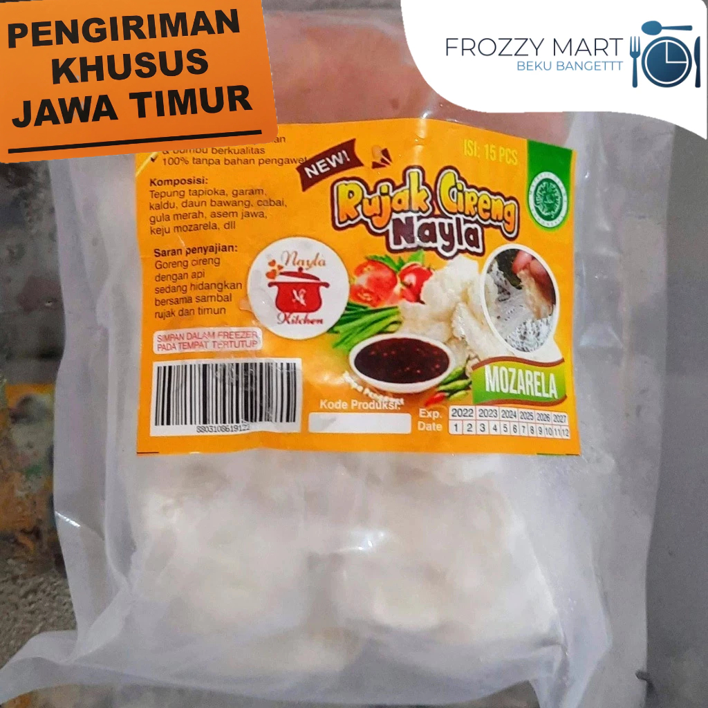 

NAYLA Cireng Frozen 350gr – Varian Original & Mozzarella – Camilan Isi Keju Mozza Siap Goreng