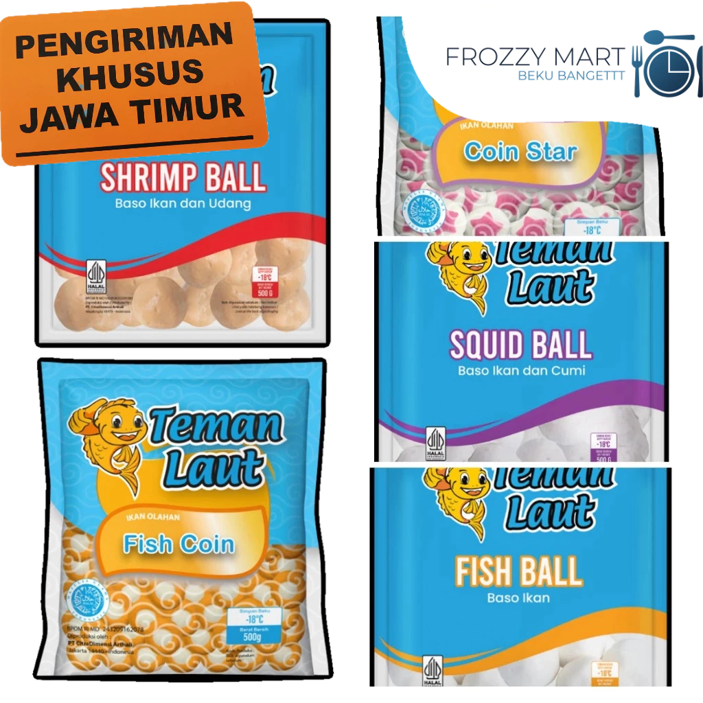 

Teman Laut Baso Series | Olahan Ikan | Baso Cumi, Baso Ikan, Baso Udang, Coin Star, Fish Coin 500gr