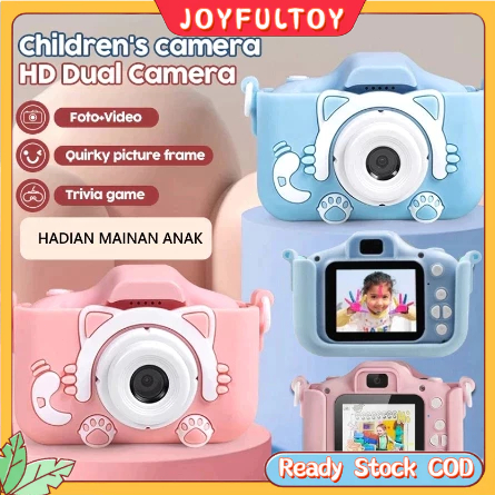 [DualCamera]Mainan Kamera Anak Hadiah Anak mini Kamera Digital Kamera Perekam Video Gift Camera Kids