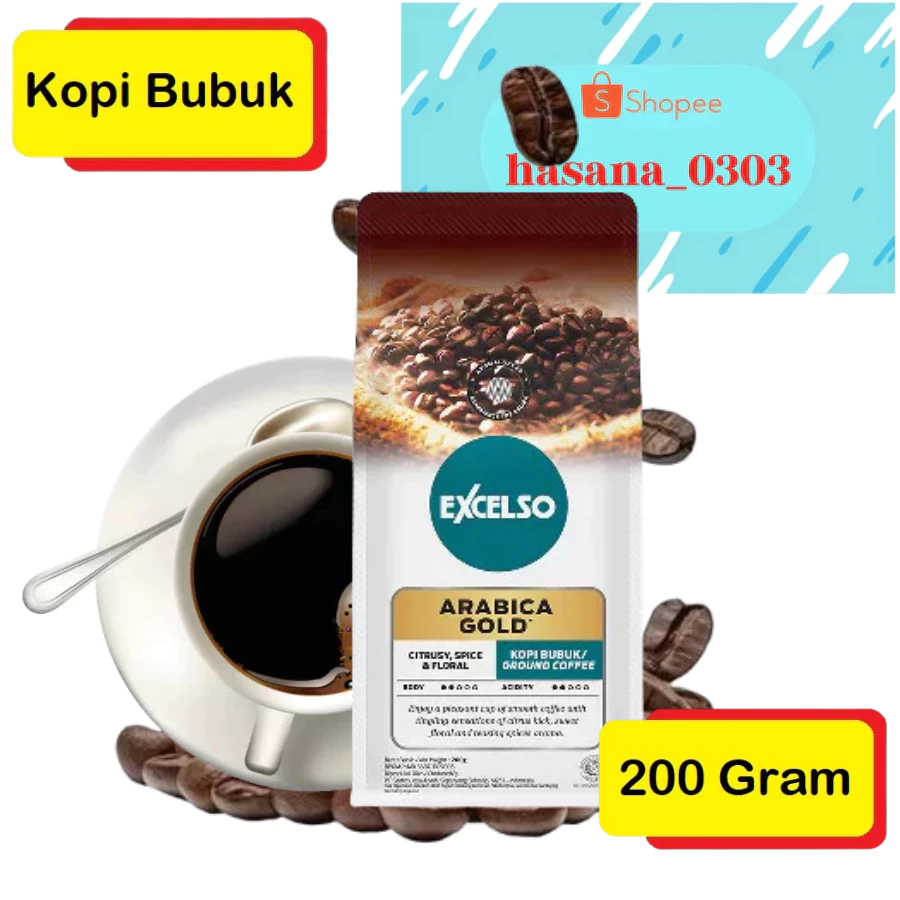 

Excelso Kopi Arabica Gold Bubuk 200 Gram
