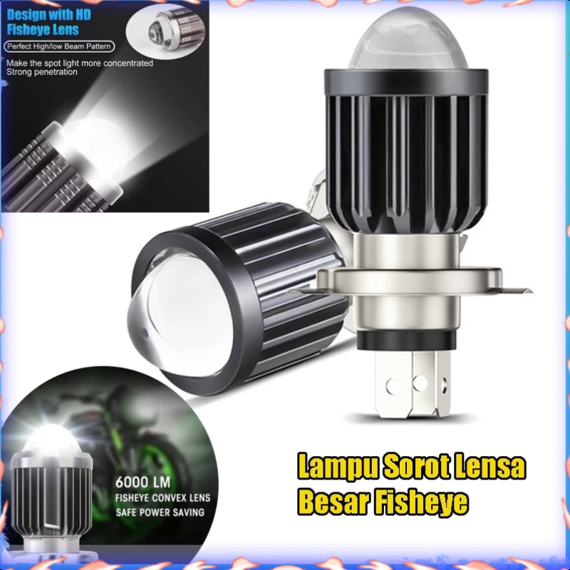 Lampu LED Laser D2 H4 High Low 35W Aluminium Full 3000LM Lampu LED Depan Laser Super Terang AC/Dc  U