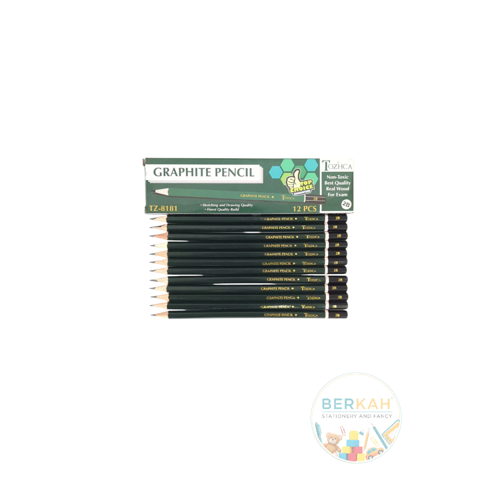 

Pensil Grafit Tozhca 2B Set 12 Pcs | Pensil Kayu Hitam Terbaik untu Ujian Sekolah TZ-8282 TZ_8181