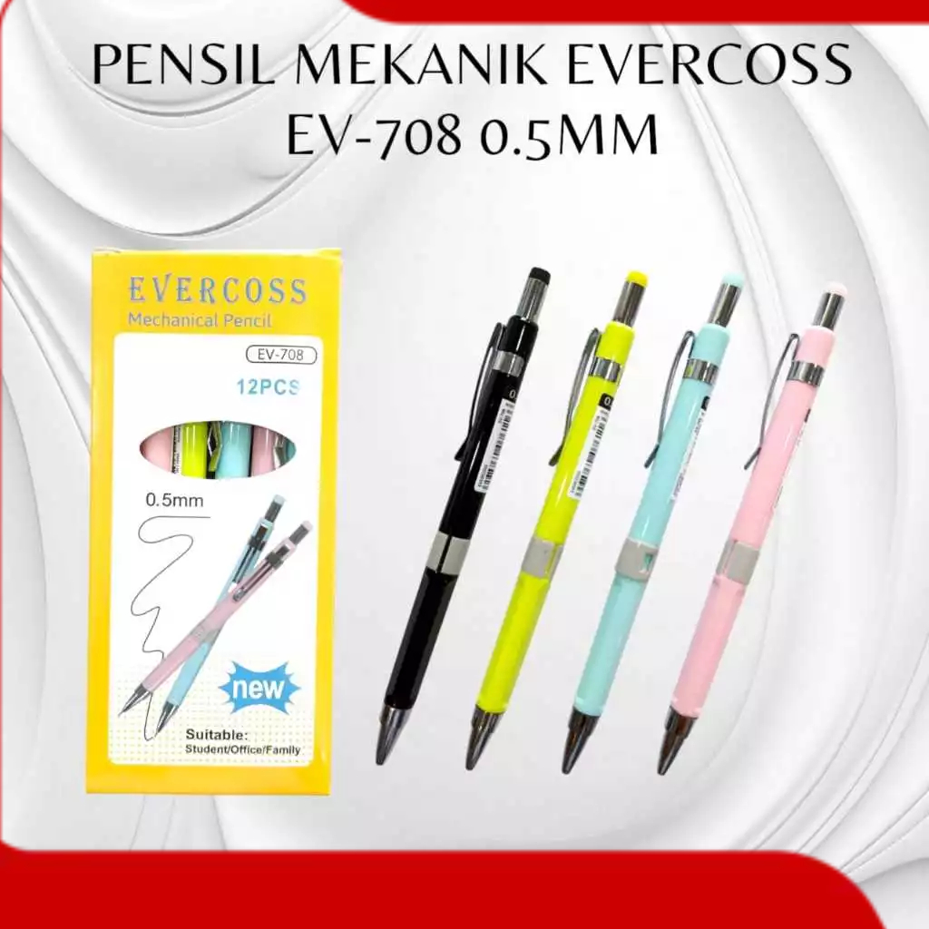 

Evercross Pensil Mekanik EV-708 0.5MM(1x12)