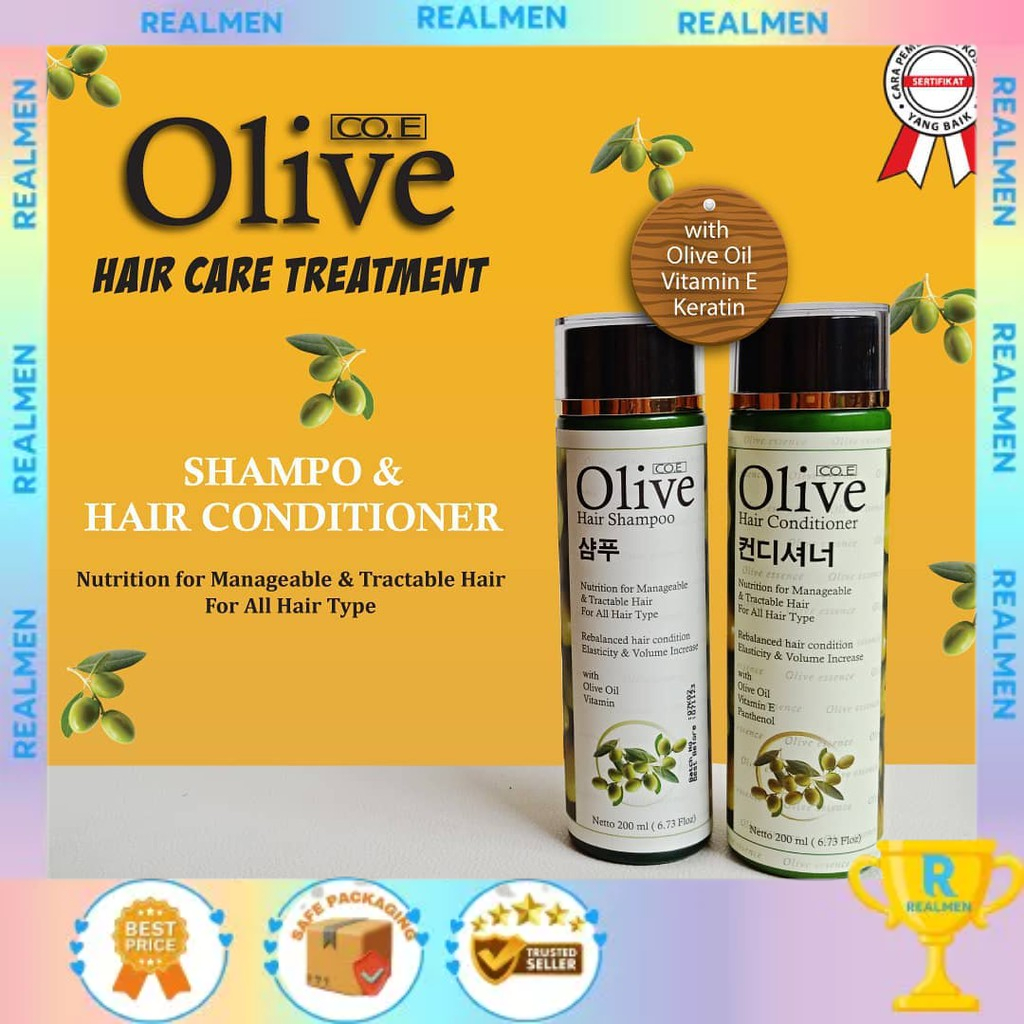 SYB OLIVE SHAMPOO ORIGINAL BPOM- COE OLIVE SAMPO-CONDITIONER- HAIR TONIC - HAIR MASK OLIVE SYB