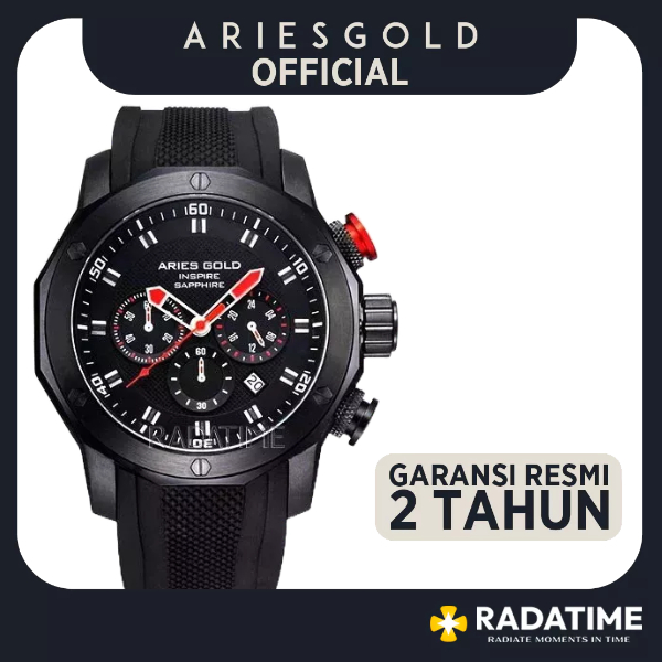 [FREE MUG] Jam Tangan Pria Aries Gold Original Garansi G-7012Z-BK-R