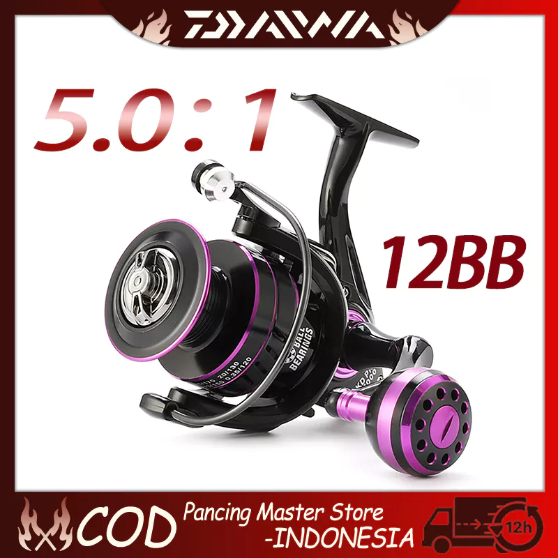 Daido Fishing Reel KD 2000 3000 4000 5000 6000 7000 Seri Reel Pancing Full Besi 12+1 BB Max Drag 15K