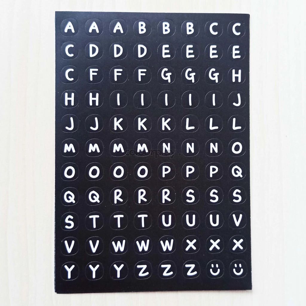 

S0088 Alphabet & Numbers Sheet Sticker