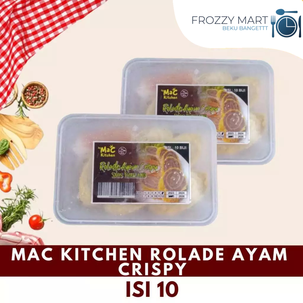 

MAC KITCHEN Rolade Ayam Crispy Isi 10 | Frozen Food Praktis & Lezat