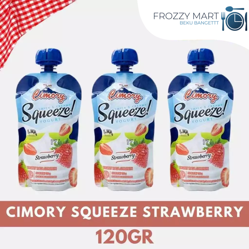 

CIMORY Squeeze Yogurt 120gr – Blueberry, Brown Sugar, Mango Sticky, Original, Peach, Strawberry