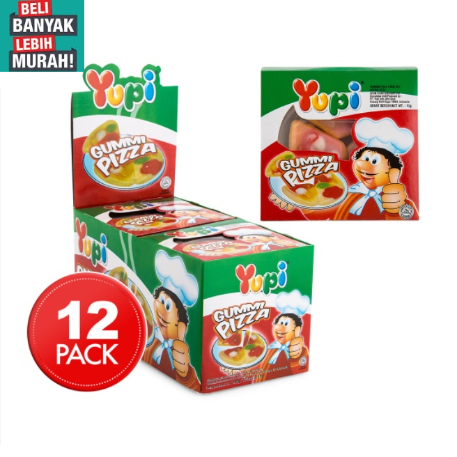 

YUPI PIZZA 1 BOX ISI 12PCS ( BELI BANYAK LEBIH MURAH )++