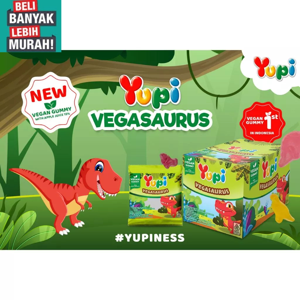

YUPI VEGASAURUS 1 BOX ISI 12 PCS ( BELI BANYAK LEBIH MURAH )++