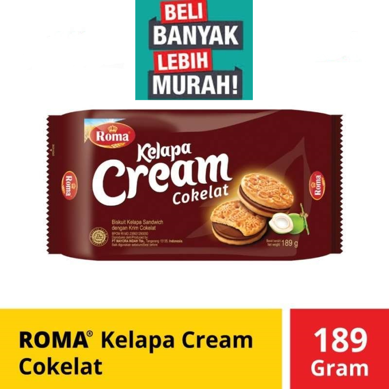 

ROMA KELAPA CREAM COKLAT 189 GR ( BELI BANYAK LEBIH MURAH )