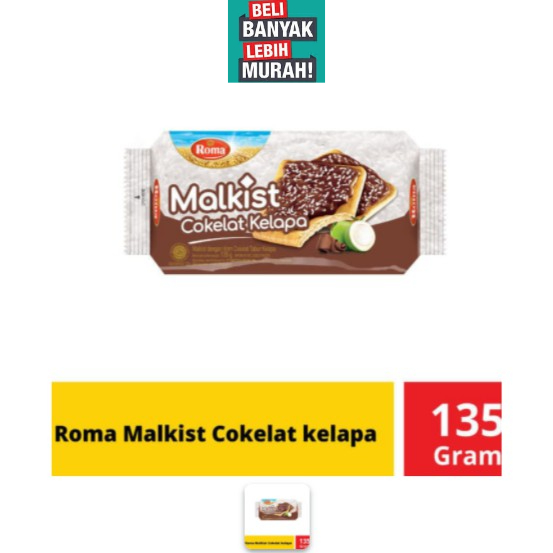 

ROMA MALKIST COKLAT KELAPA 95 GR ( BELI BANYAK LEBIH MURAH )