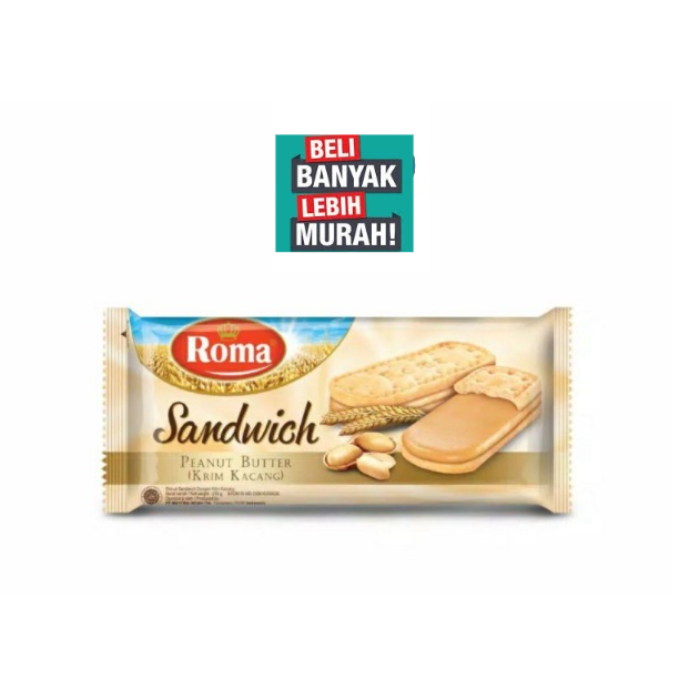 

ROMA SANDWICHI PEANUT KACANG 157GR ( BELI BANYAK LEBH MURAH )