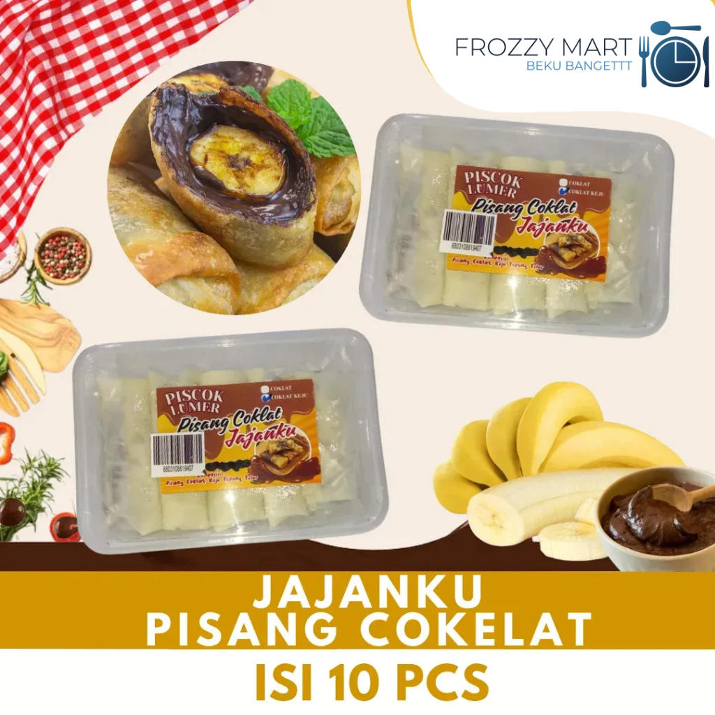 

Jajanku Pisang Cokelat Isi 10 Pcs – Pisang Bakar Isi Cokelat Enak & Lembut