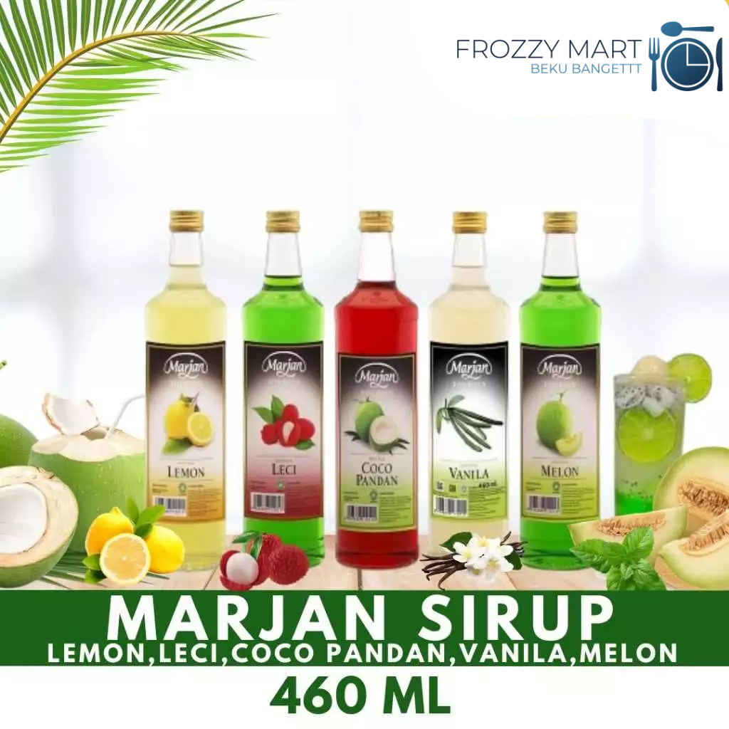 

MARJAN Sirup 460ml – Cocopandan, Leci, Melon, Vanila, Lemon | Sirup Segar untuk Minuman & Dessert