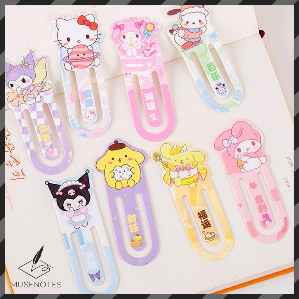 

Pembatas Buku Set Isi 15 PCS Bookmark Clip Klip Cute Penanda Buku Cat bunny A-PB009