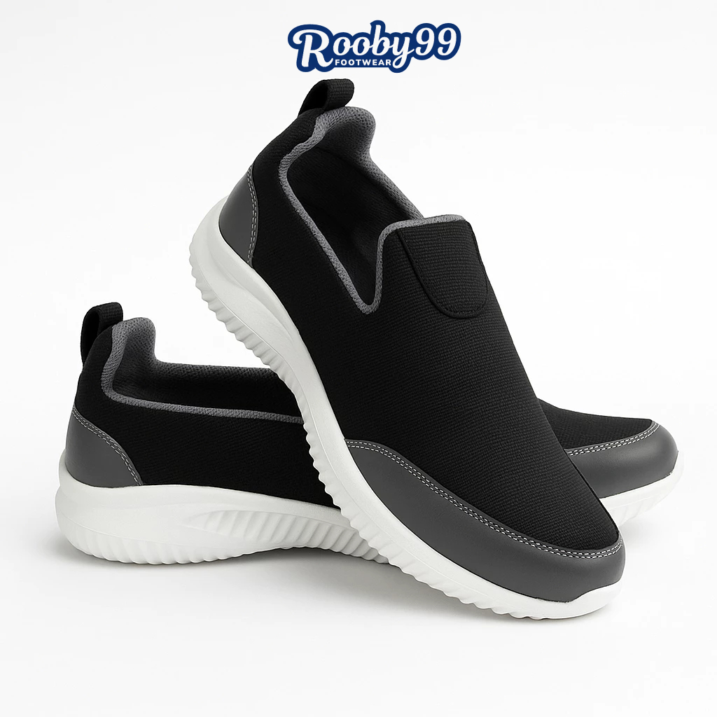 Sepatu Sneakers Pria Sepatu Slop Casual Sepatu Slip On Cowok Keren Aston 301