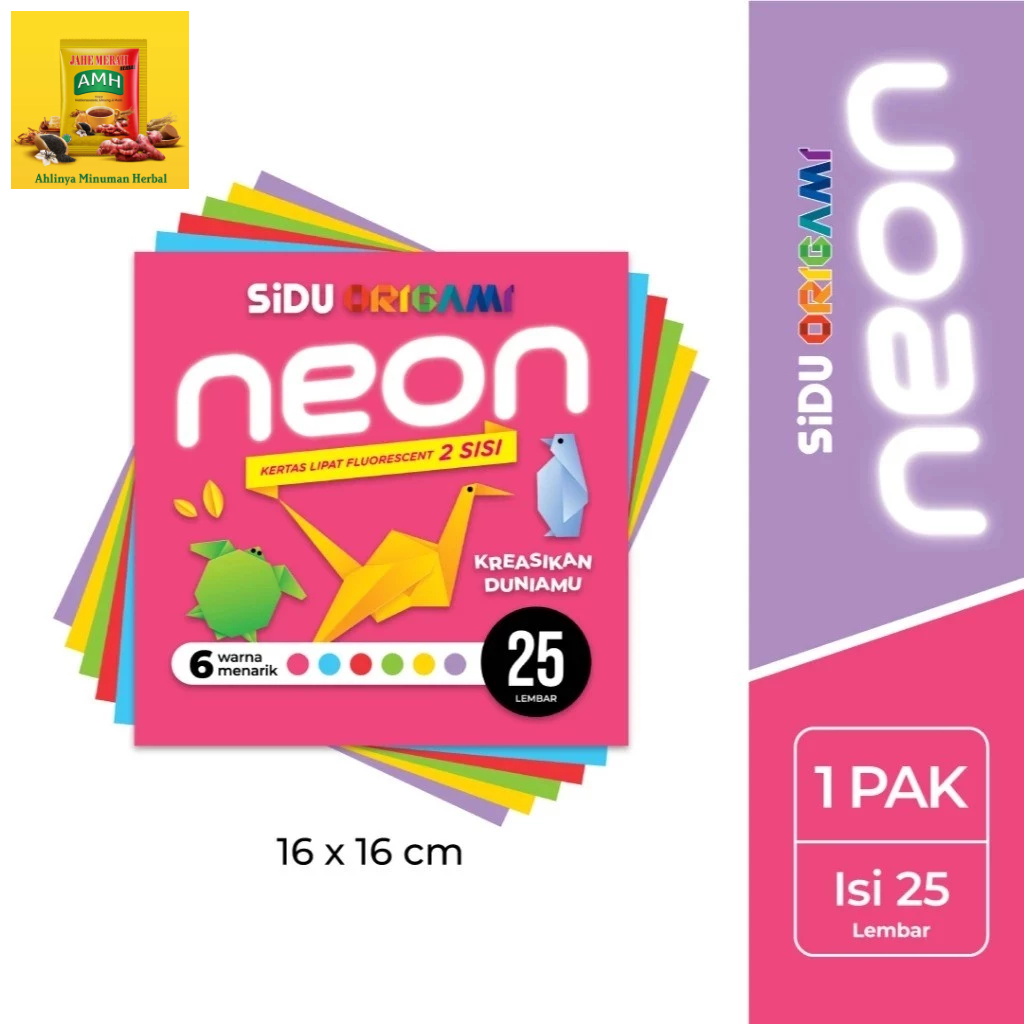 

SiDU Kertas Origami Neon 16 x 16 cm | Kertas Origami | kertas Lipat