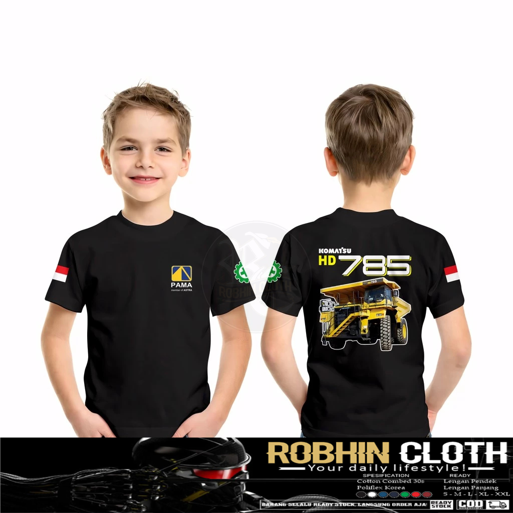 Kaos Baju Anak PT PAMAPERSADA KOMATSU HD 785 DB Kaos Distro
