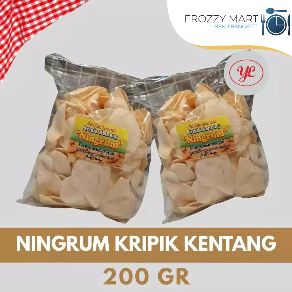 

NINGRUM Kripik Kentang 200gr – Keripik Pedas Renyah Khas Rumahan | Camilan Gurih